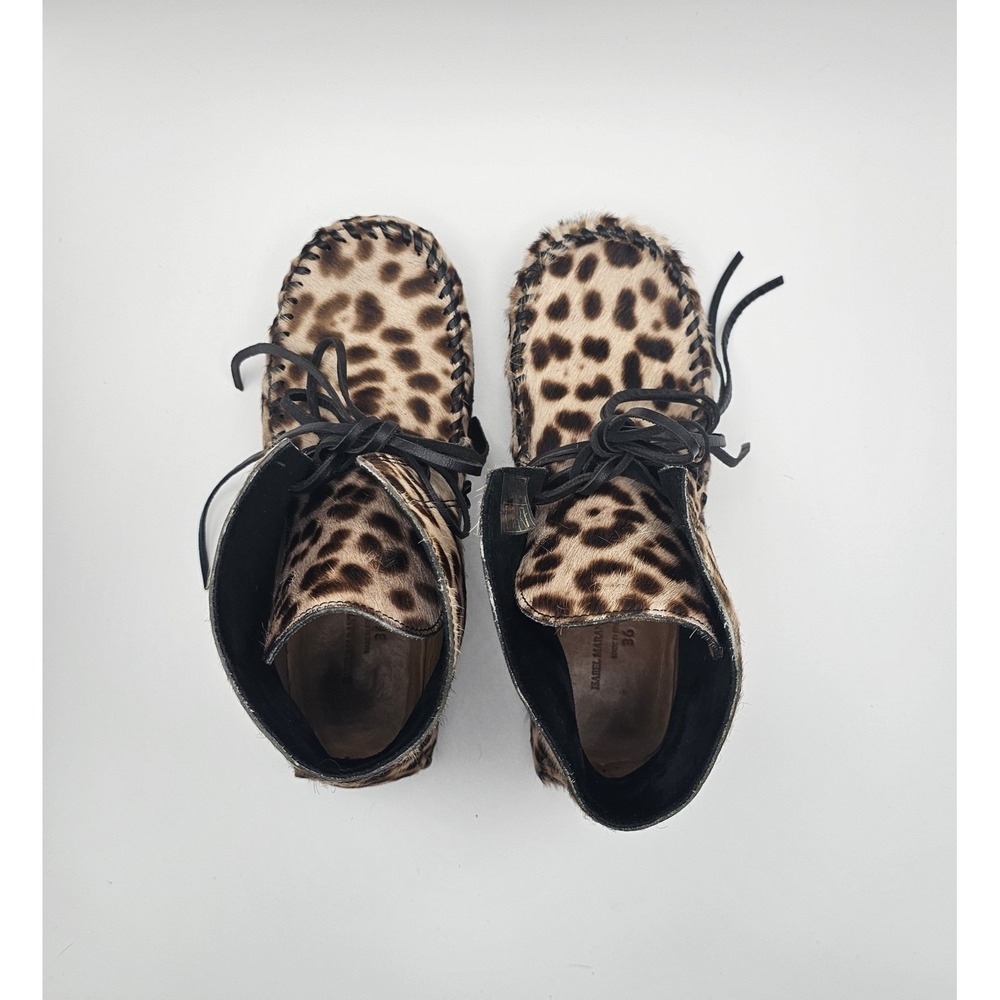 Isabel Marant Wild Arapaho Flavie Calf Hair Boots Size 36 US 5.5-6 Animal Print - Picture 6 of 8